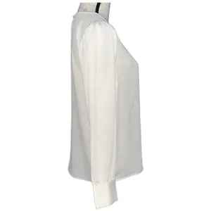 Ann Taylor Factory off-white long sleeve‎ blouse small thumbnail 3