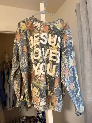 Jesus Loves You Camo Crewneck thumbnail 3