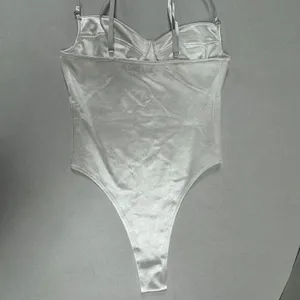 ADIKA White‎ Satin Bodysuit - Size S. thumbnail 9