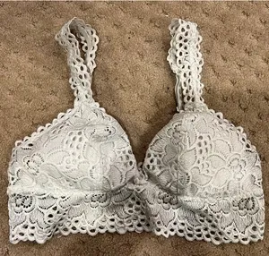 Aerie White Lace Bralette thumbnail 1