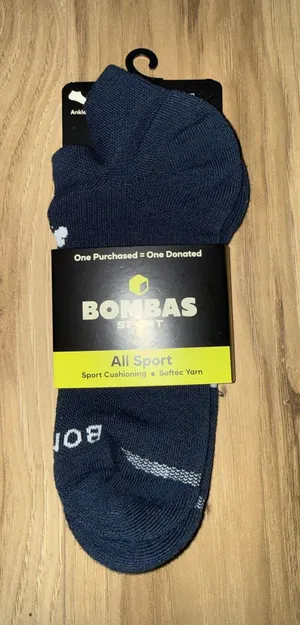 BOMBAS Dark Blue All Sport Cushioning Socks thumbnail 1