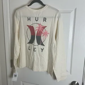 Hurley Split Level Classic Crew Long Sleeve T-Shirt Cream / Size Large thumbnail 4