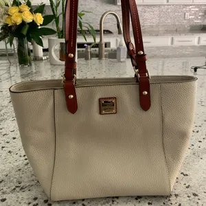 New Dooney & Bourke Janie‎ Leather Bone tote bag handbag thumbnail 1