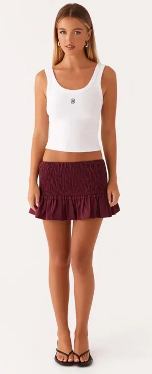 Peppermayo Darlee Shirred Mini Skirt thumbnail 1