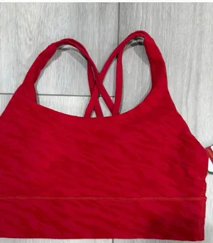 lululemon Energy Sports Bra Long Line in Dark Red. Light Support A-C Cup. Size 6 thumbnail 1
