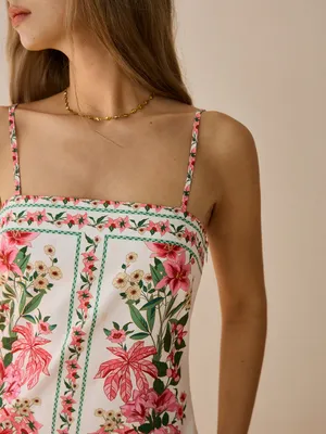 CoMMENSE Floral Print Spaghetti Strap Mini Dress COLOR - Pink Size Medium NWT thumbnail 3