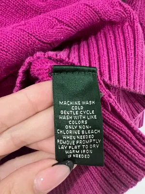 Ralph Lauren Pink Cable Knit Sweater S Preppy Academia Coastal thumbnail 3