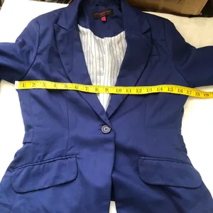 New Look blue single button fitted blazer long sleeve office siren core #2000s #y2k thumbnail 5