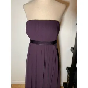 Bill levkoff purple long dress size 8 wedding bridesmaid thumbnail 2