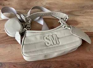 New Steve Madden Bzoia Quilted Crossbody Bag neutral beige purse convertable thumbnail 1
