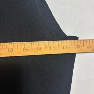 Dressbarn Tank Top Black Knit Scoop Neck Tie Front Career Minimalist Layering L thumbnail 6
