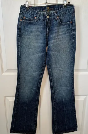 7 for All Mankind‎ Bootcut Jeans Women's Size 27 Mid Rise A Pocket Blue Denim thumbnail 1