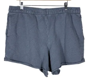 Aerie Textured Lounge Shorts Solid Grey Casual Athleisure Relaxed Fit Size XL thumbnail 1