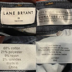 Lane Bryant Womens Jeans Denim Mid Rise Bootcut Distressed Plus Size 20 thumbnail 12