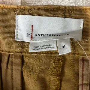 BY ANTHROPOLOGIE Women's Adobe Color Pleat Waist Trousers Pant thumbnail 5