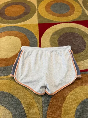 Rip Curl Grey Stripe Comfy Fleece Lounge Shorts Drawstring Women’s Size Small thumbnail 5