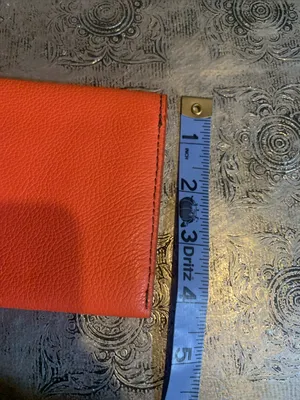 Fossil Orange and Brown Wallet Change Purse thumbnail 4