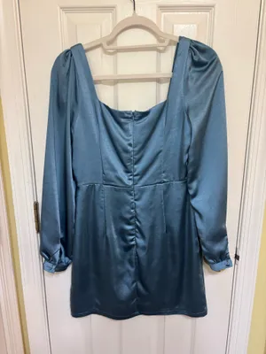 Lulus Blue long sleeve mini dress thumbnail 2