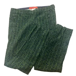 Anthropologie Cartonnier Ankle Pants Size 0 Navy Green Geometric Boho Chic Sleek thumbnail 3