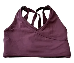 Gymshark Women's XS Purple Crossover Sports Bra Yoga Gym Activewear thumbnail 1