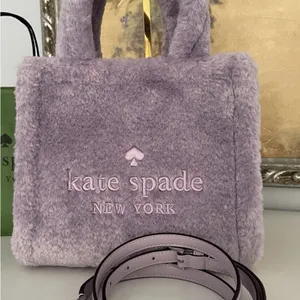 kate spade ellie Faux Fur Tote Bag purple thumbnail 1