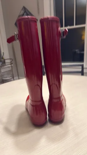 Hunter Rain Boots Tall Red Gloss Original 7 thumbnail 4