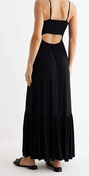 Express V-Neck Back Cutout Tiered Maxi Dress - Size XL thumbnail 1