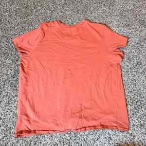 Madewell‎ Womens Short Sleeve Front Knot Tie Tee Coral Orange Slub Cotton Size L thumbnail 6