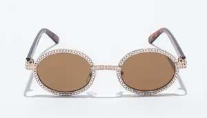 Zumiez Empyre Bling Brown Round Oval Sunglasses Bedazzled Jewels Summer Party thumbnail 5