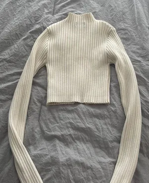 Edikted White Turtleneck Sweater  thumbnail 2