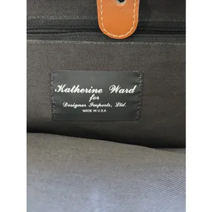 Katherine Ward Vintage Doctor Satchel Black Tan Leather Handbag USA Handbag thumbnail 11