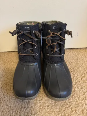 Sperry Top-Sider Women's Saltwater Quilted Nylon Duck Boots Black NWOT Size 7 thumbnail 3