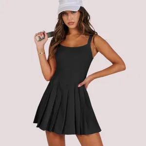 NWT Athletic Pleated Summer Mini Dress w/ Built In Shorts -‎ Small thumbnail 3