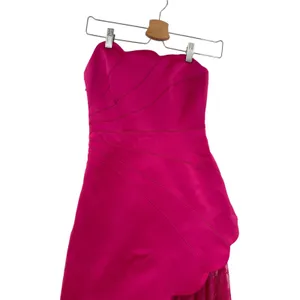 Meshki Aleena Satin Lace Strapless Maxi Dress Dragonfruit Pink XXS NWT thumbnail 5
