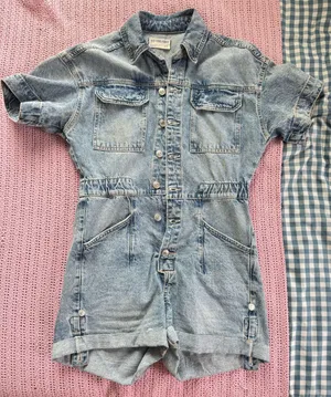 Free people Denim Romper thumbnail 1