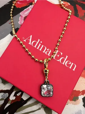 Revolve x Adina Eden Square Encased Statement Necklace Charm thumbnail 2