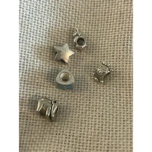 A495 charm bracket silver plated 5 pcs Gray thumbnail 2