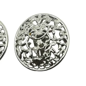 Sarah Coventry‎ Silver Filigree Clip On Earrings Round Signed Vintage Costume thumbnail 3