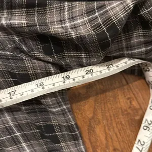 Anthropologie Akemi + Kin plaid flannel embellished pearl top M thumbnail 10