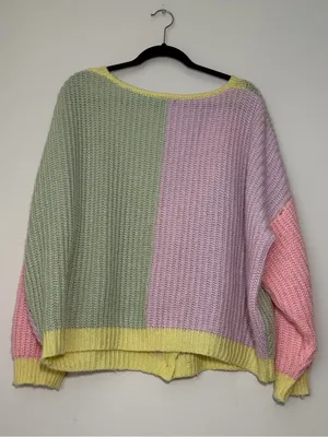Princess Polly Naomi Cardigan Colorblock Sweater Colorful M/L thumbnail 5