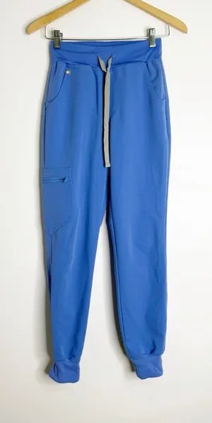 FIGS Zamora Jogger Scrub Pants XXS Petite Blue thumbnail 1