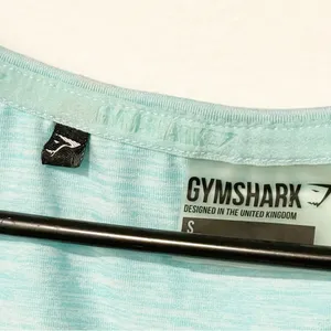 Gymshark Womens‎ Small Ballet Crop Top Pale Turquoise Marl Athleisure thumbnail 3