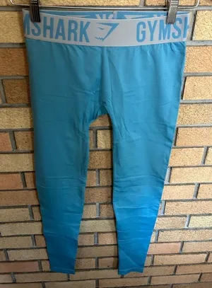 Gymshark Fit Seamless Leggings Blue Athletic Pants Elastic Waistband Size XS thumbnail 1