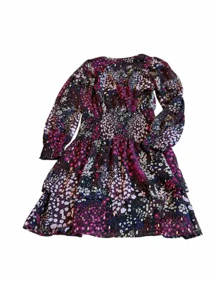 White House | Black Market long sleeve floral mini dress thumbnail 4