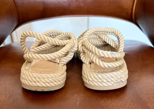 Pull&Bear rope sandals twisted rope-style uppers and jute-wrapped sole size 36 thumbnail 4