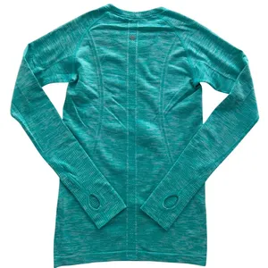 Lululemon Swiftly Tech Long Sleeve Crew 6 ORIGINAL Fit Heathered Blue Tropics thumbnail 5