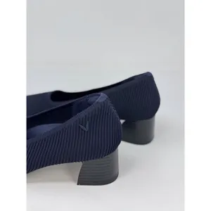 VIVAIA Melody Pro Heels Blue Square Toe Chunky Block Slip On Pumps 37.5 US 7 thumbnail 7