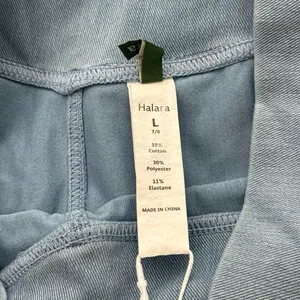 Halara Flex Crossover Pocket Denim Skinny Jeans Leggings Blue Denim Large 7/8 thumbnail 9