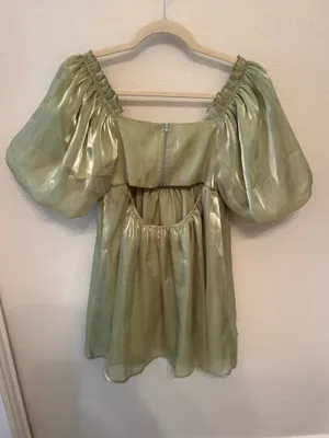 Metallic Green Dress thumbnail 2