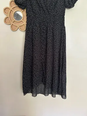 Black and white polka dot midi dress Size M thumbnail 2